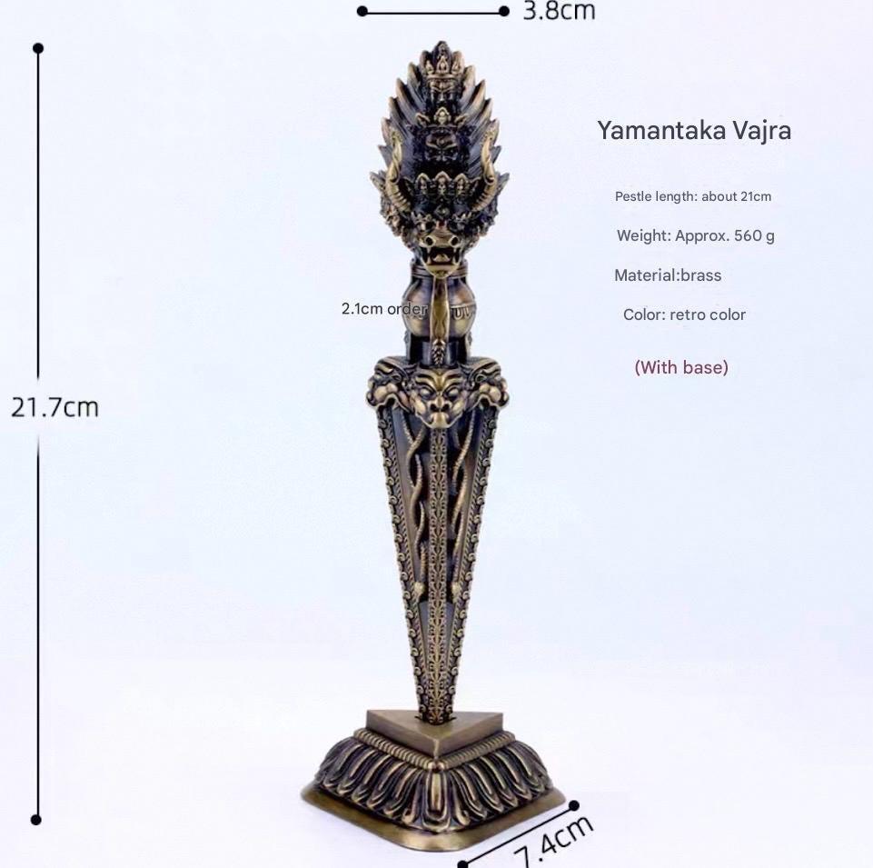 9” Phurba Vajra Dagger Vintage Handmade Nepal Tibetan Pure Brass Amulet