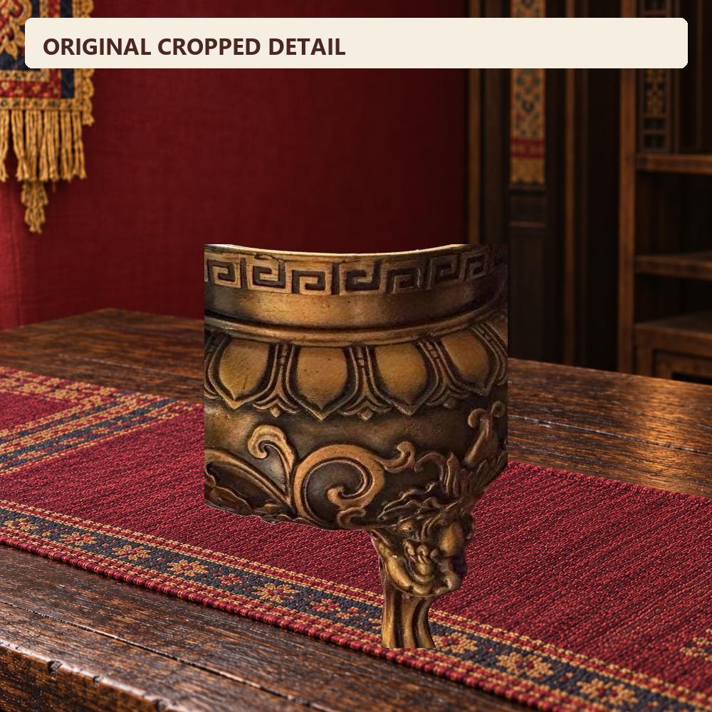 Handcrafted Zinc Incense Burner Lion, Antique-Style Suanni Lion Incense Burner, Traditional Tibetan Censer