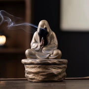 Handcrafted Zen Inspired Incense Burner Antique Style Pan Coil Holder for Meditation Bodhidharma Home Decor