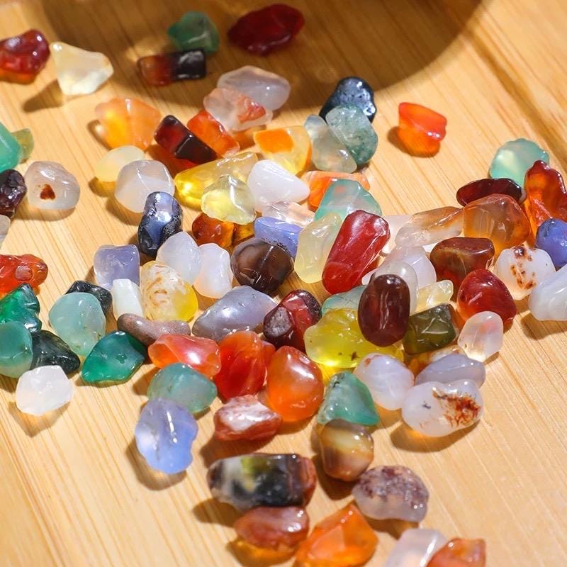 Mandala Offering Gem Stones Set, Multicolored Ritual Crystals for Tibetan Buddhist Practice