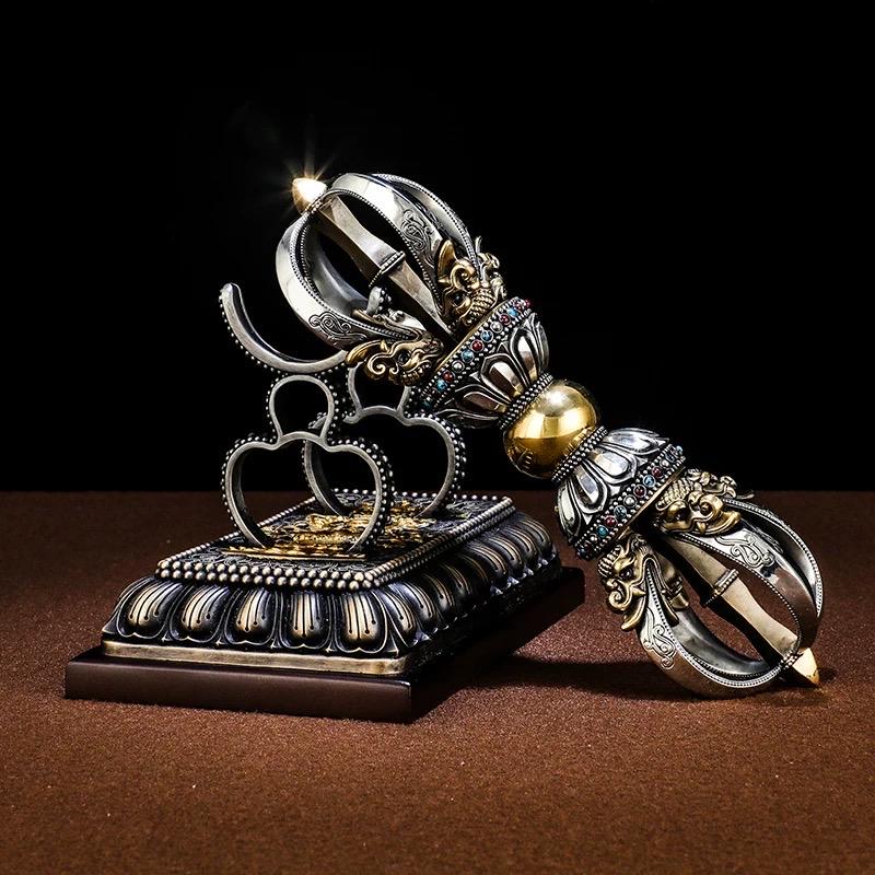 Handcrafted Vajra Nepalese Dorje Brass Handmade Tibetan Style gift Tibetan Sacred Buddhist Ritual