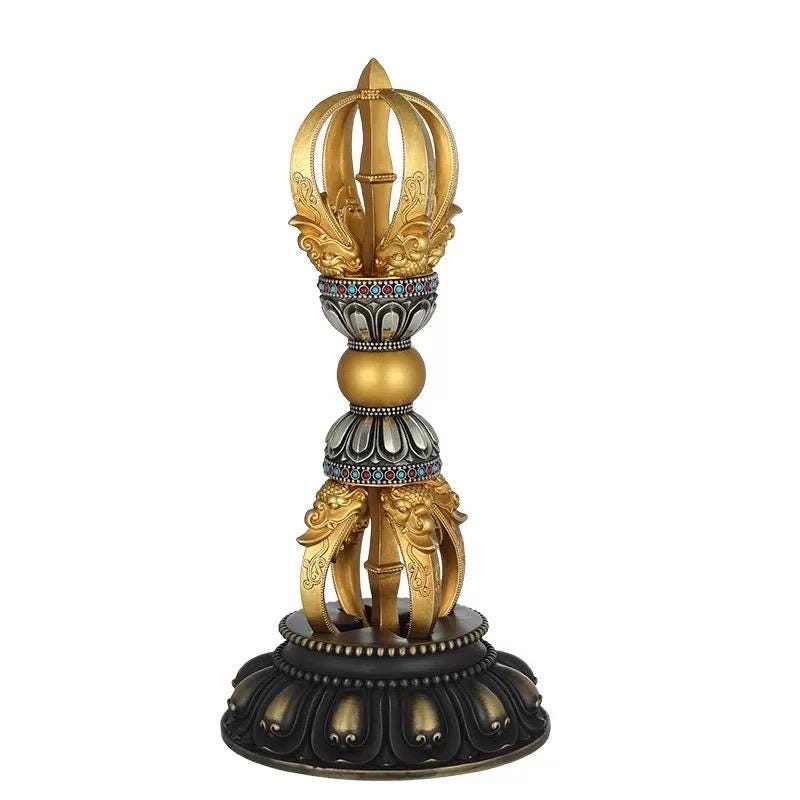 Handcrafted Vajra Nepalese Dorje Brass Handmade Tibetan Style gift Tibetan Sacred Buddhist Ritual