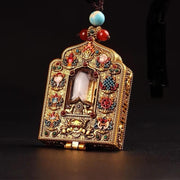 Handmade Tibetan Brass Ghau Necklace: Buddhist Amulet Locket
