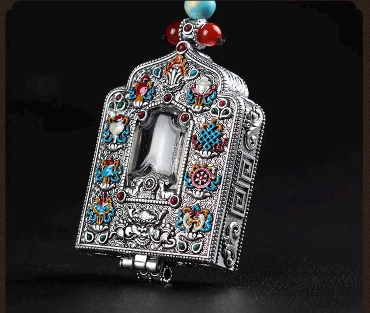 Handmade Tibetan Brass Ghau Necklace: Buddhist Amulet Locket