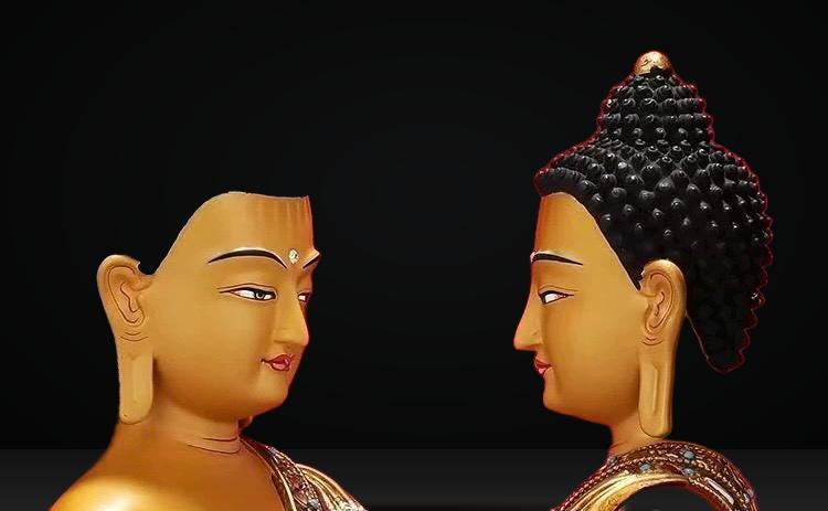 Handcrafted Shakyamuni Buddha Statue: Tibetan Brass Deity