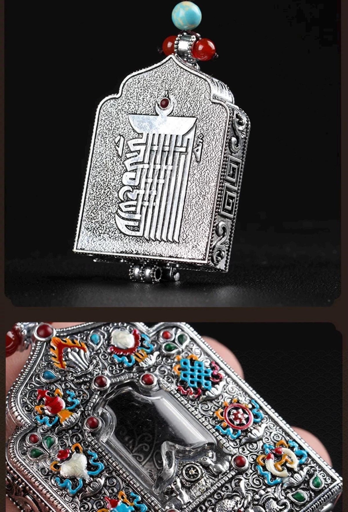Handmade Tibetan Brass Ghau Necklace: Buddhist Amulet Locket