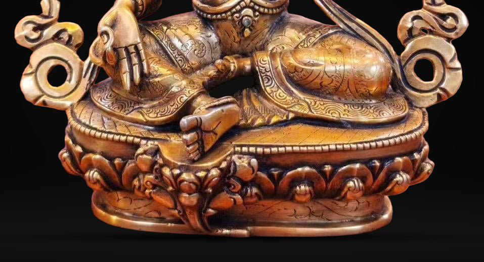 Green Tara Statue • 24k Gold Gilded Syamatara • Pure Copper Tibetan Buddhist Goddess • Handcrafted Nepal Art