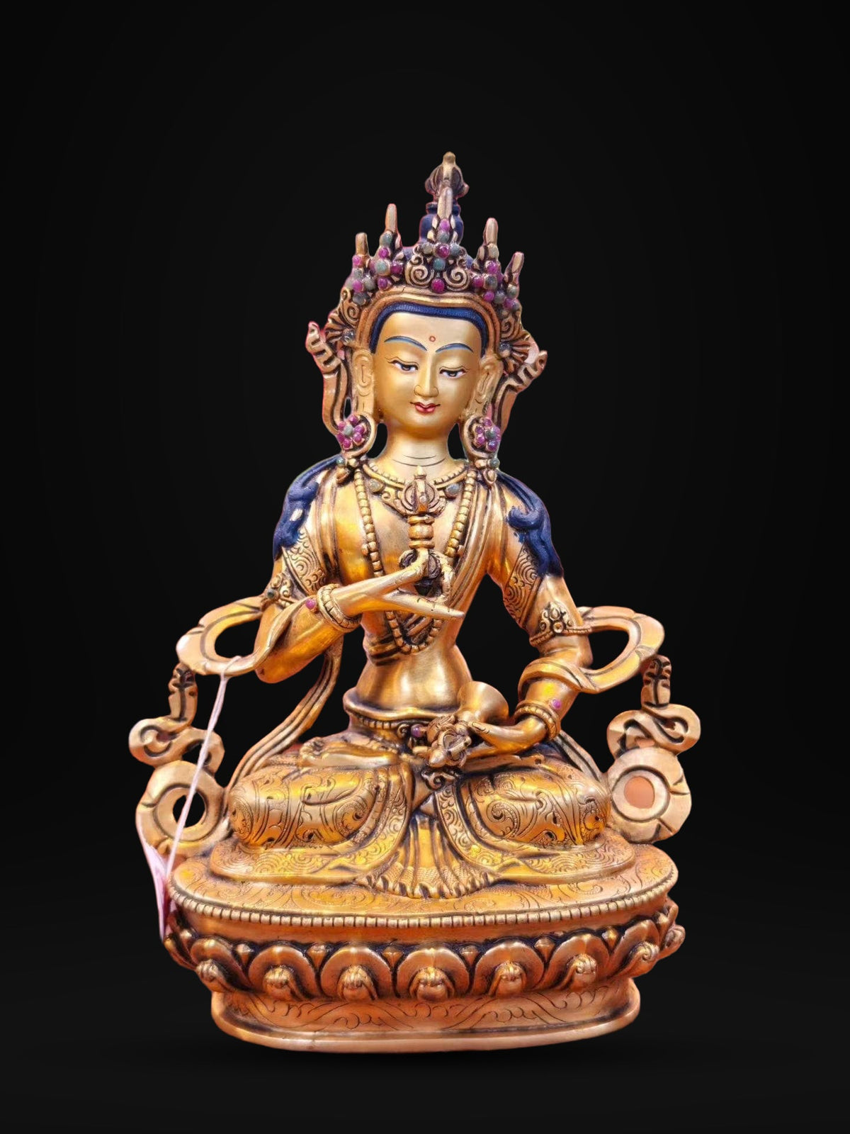 7” Vajrasattva Statue | Handcrafted Nepalese Copper Dorje Sempa