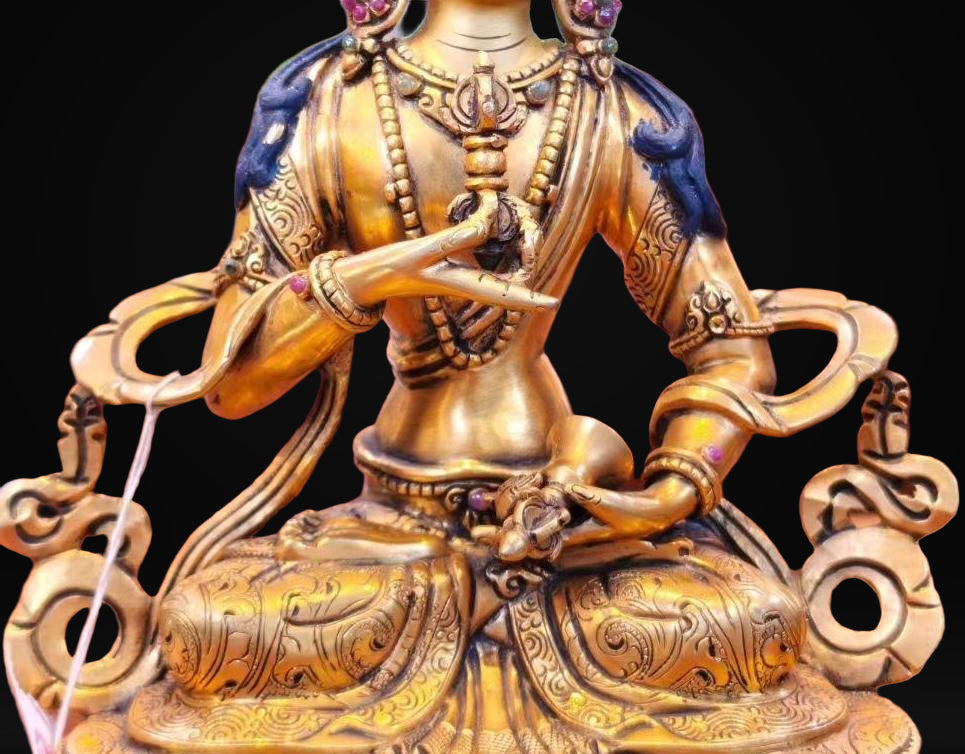 7” Vajrasattva Statue | Handcrafted Nepalese Copper Dorje Sempa