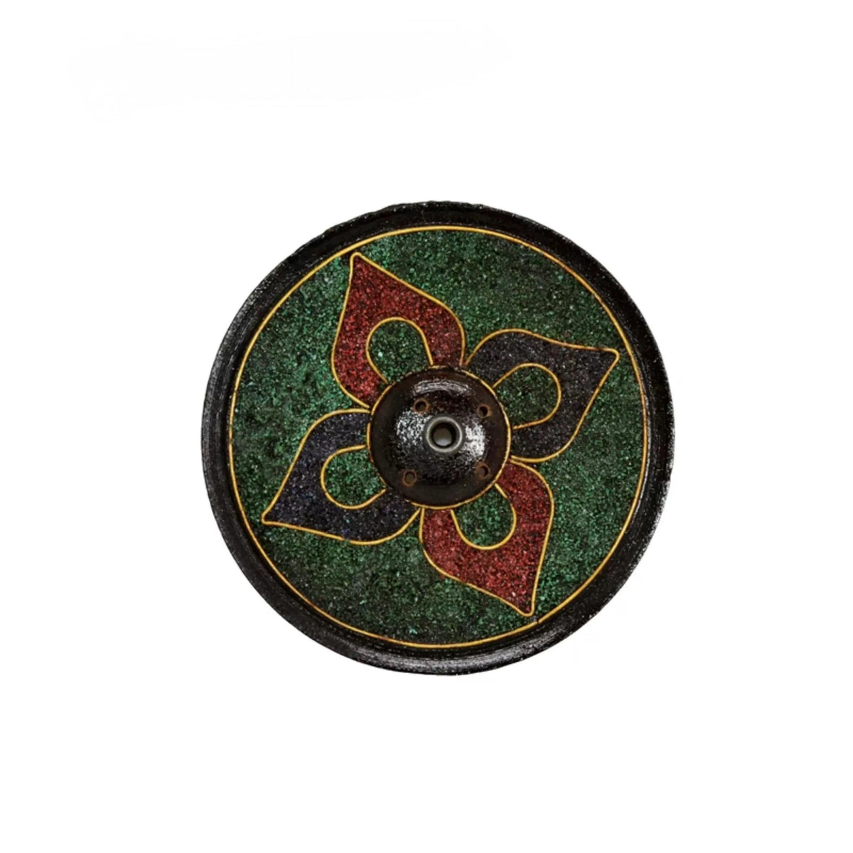 Handcrafted Nepalese Incense Holder | Large 9.2cm Base | 5mm Thick Incense Burner | Tibetan Incense Stand