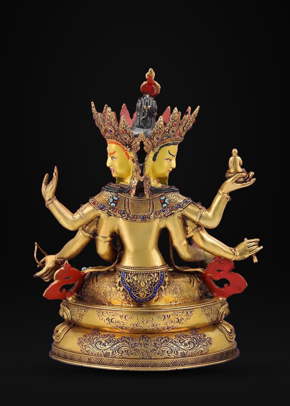 Nepalese Ushnishavijaya Statue • Brass Tibetan Deity Sculpture • Handmade Buddhist Goddess Figure