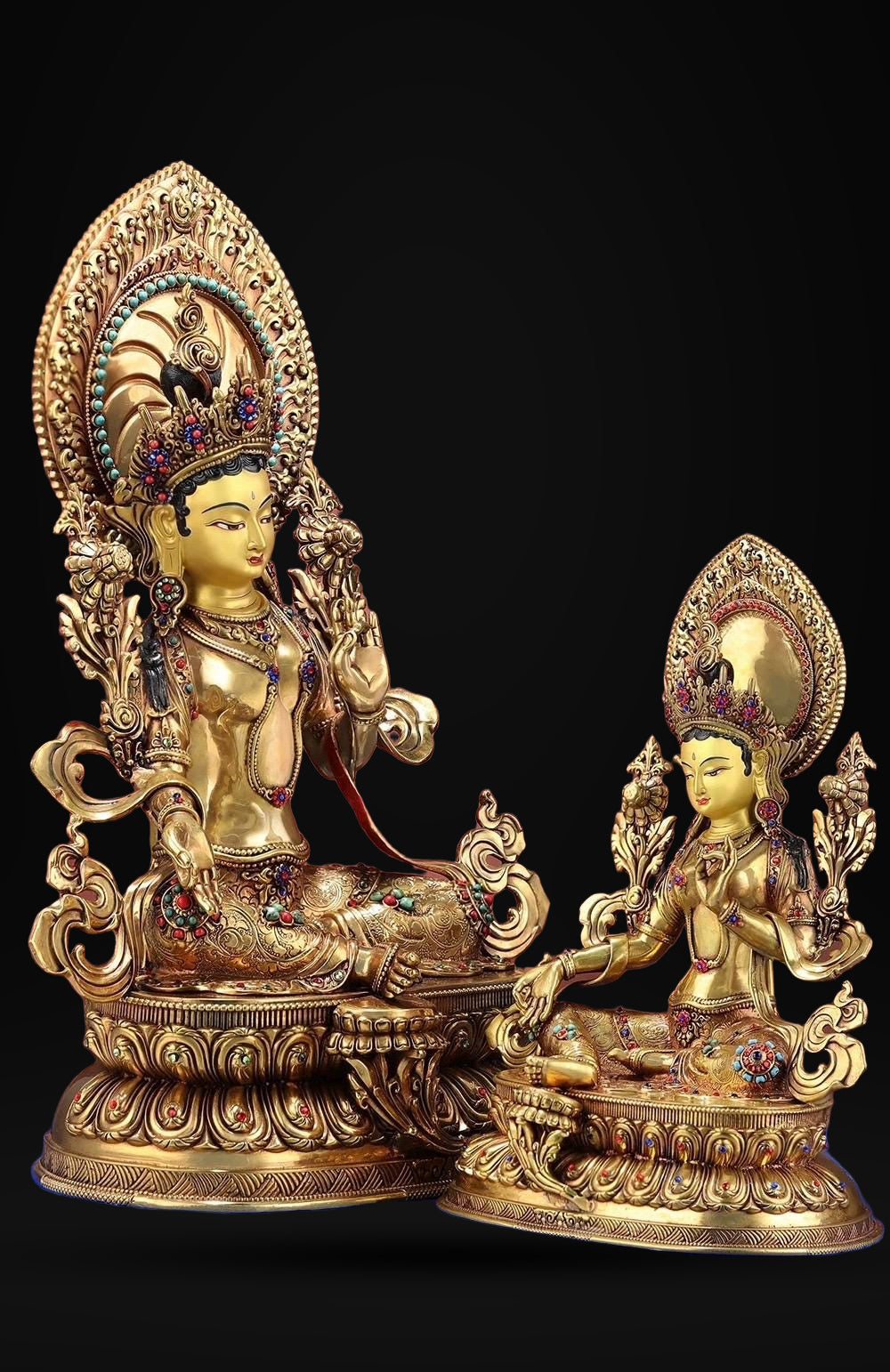 Nepalese Green Tara Statue – Tibetan Buddhist Deity for Home Altar