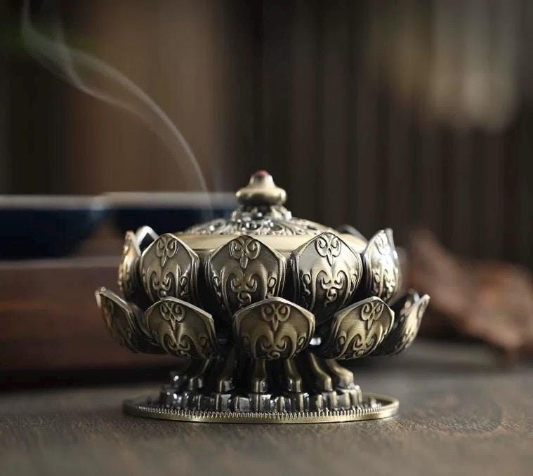 Bronze Boshan Incense Burner: Traditional Meditation Decor
