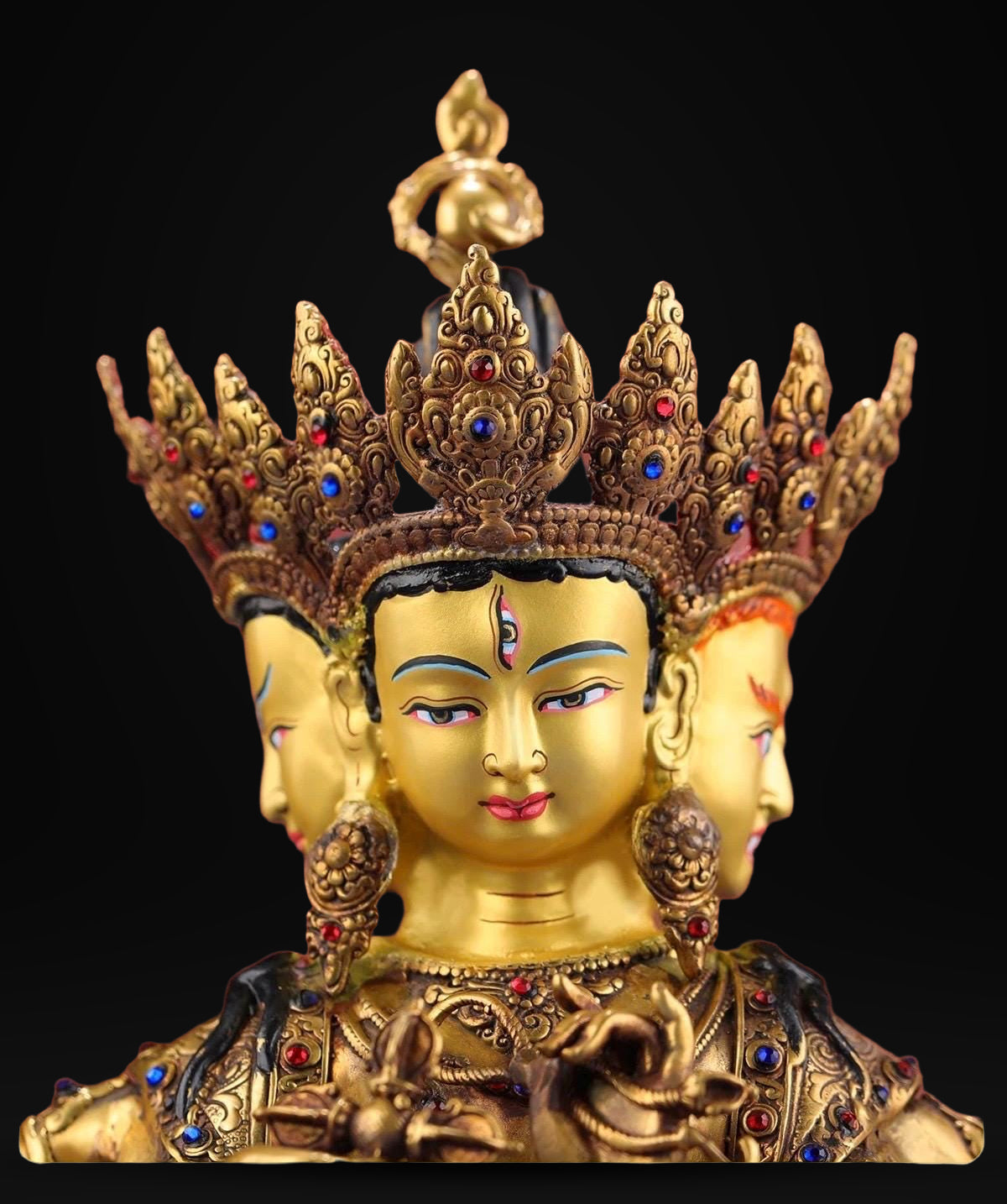 Nepalese Ushnishavijaya Statue • Brass Tibetan Deity Sculpture • Handmade Buddhist Goddess Figure