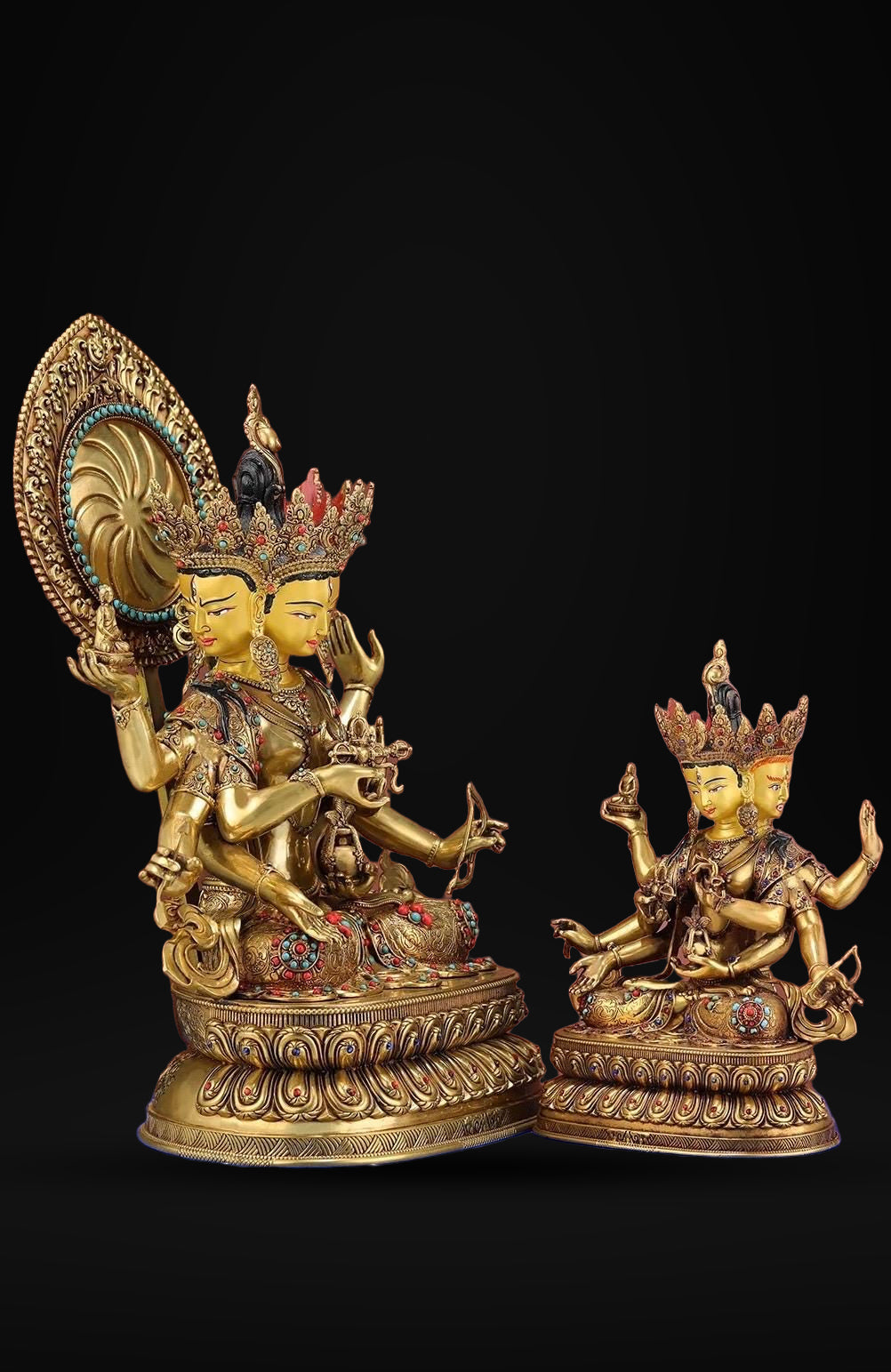 Nepalese Ushnishavijaya Statue • Brass Tibetan Deity Sculpture • Handmade Buddhist Goddess Figure