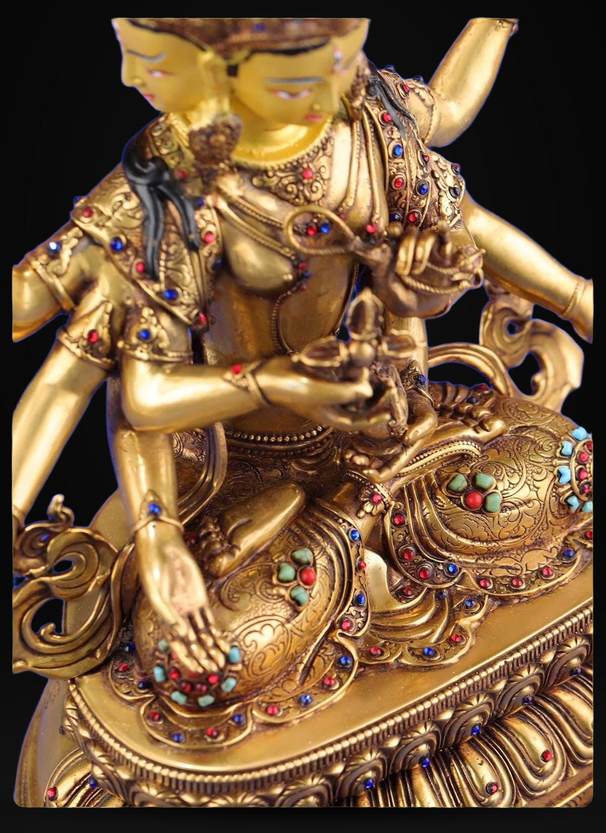 Nepalese Ushnishavijaya Statue • Brass Tibetan Deity Sculpture • Handmade Buddhist Goddess Figure