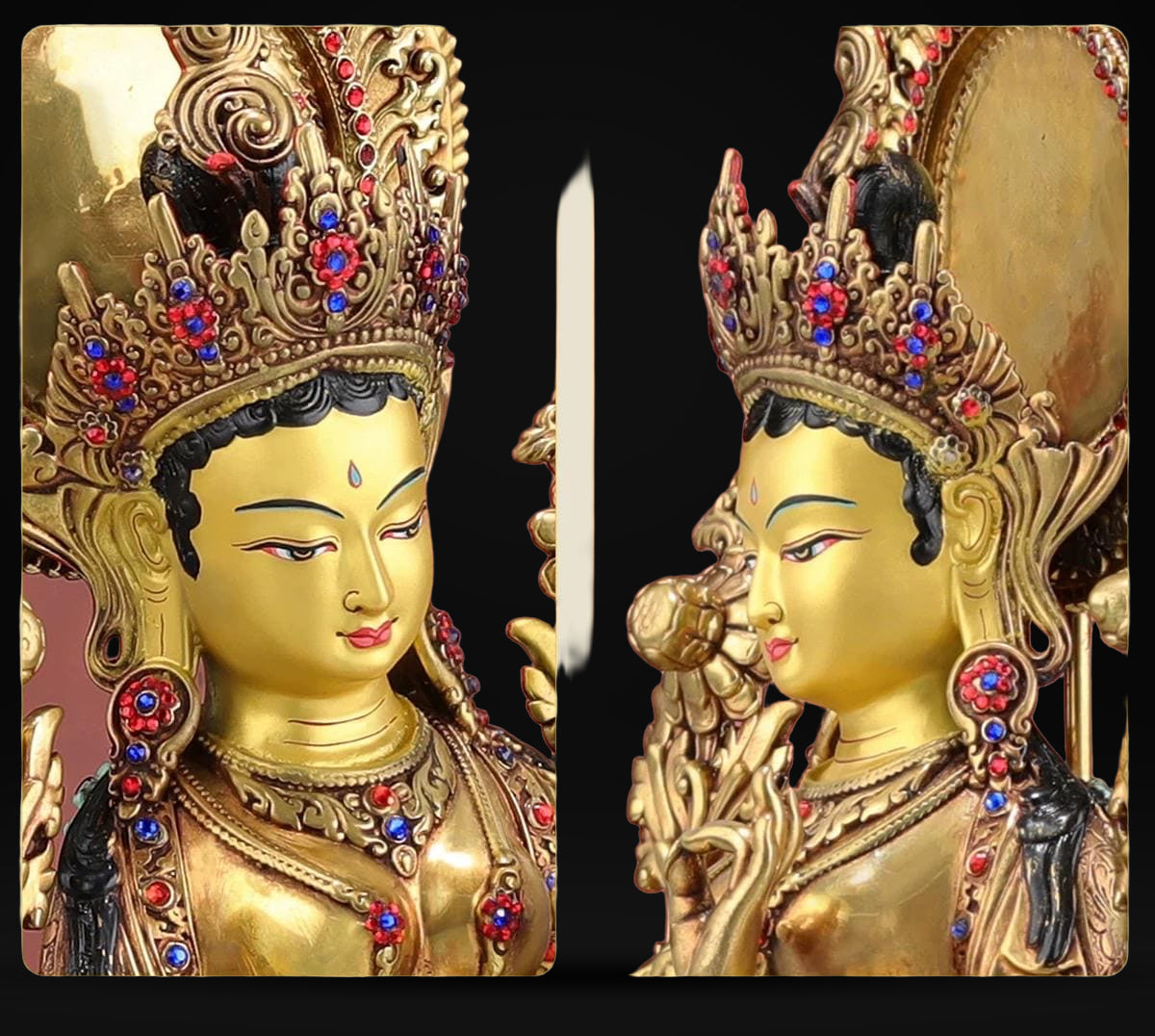Nepalese Green Tara Statue – Tibetan Buddhist Deity for Home Altar
