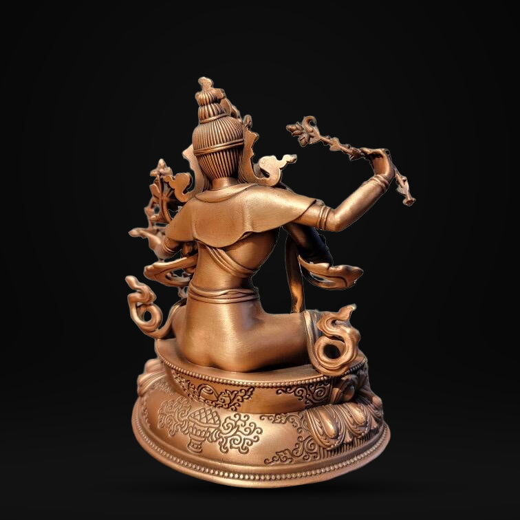 Kurukulle Red Tara Statue, Tibetan Buddhism Deity, 3 Inch 12cm Fine Copper Figurine, Altar Blessing, Handmade Buddhist Sculpture