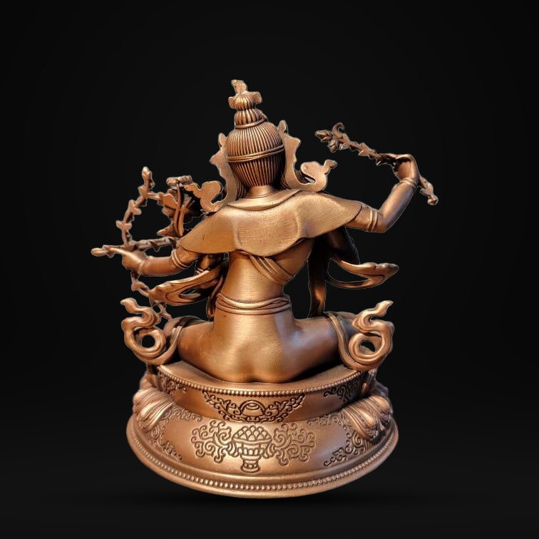 Kurukulle Red Tara Statue, Tibetan Buddhism Deity, 3 Inch 12cm Fine Copper Figurine, Altar Blessing, Handmade Buddhist Sculpture
