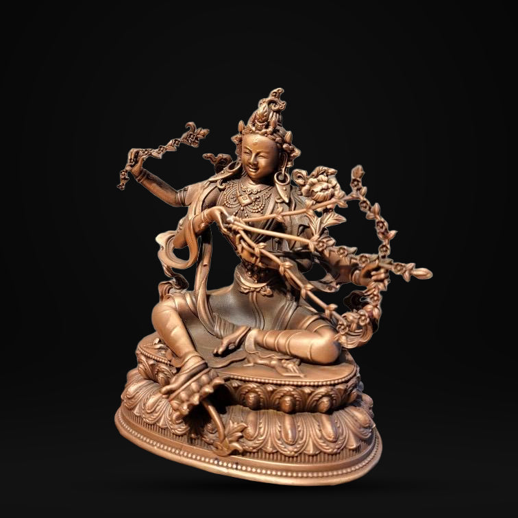 Kurukulle Red Tara Statue, Tibetan Buddhism Deity, 3 Inch 12cm Fine Copper Figurine, Altar Blessing, Handmade Buddhist Sculpture