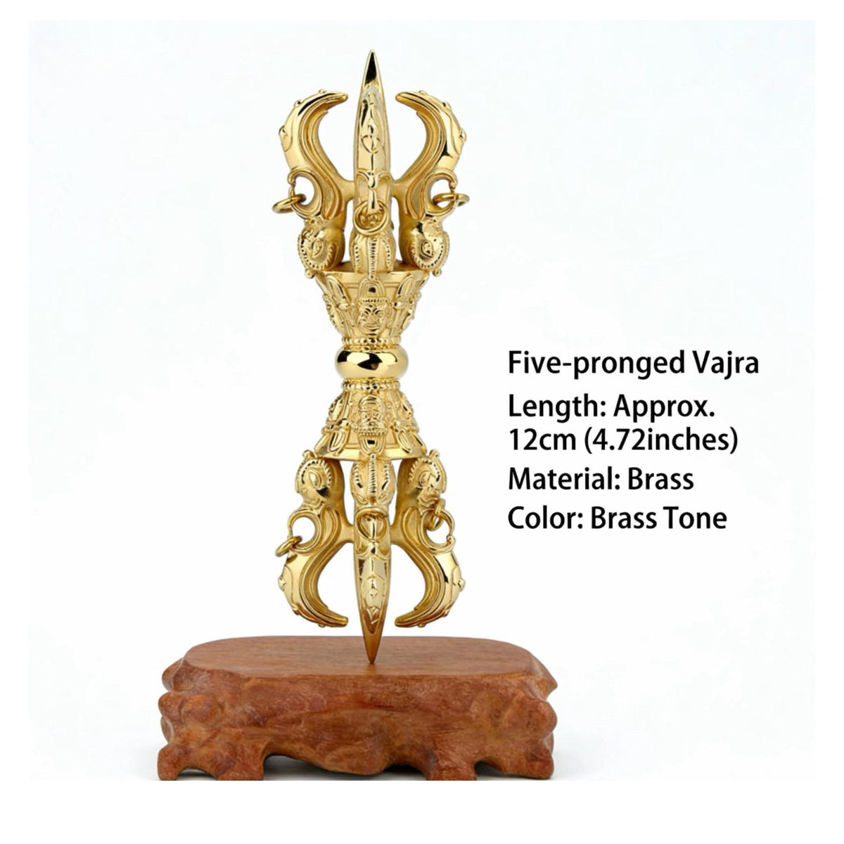 Handcrafted Brass Vajra Dorje: Tibetan Buddhist Ritual Tool