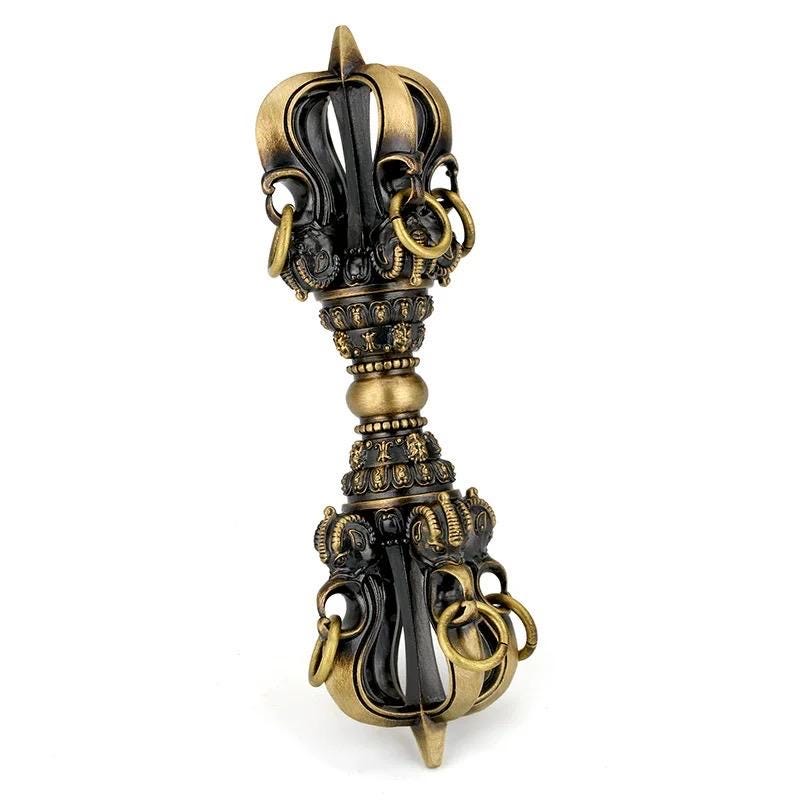 Handcrafted Brass closed Vajra Dorje: Tibetan Buddhist Ritual Tool