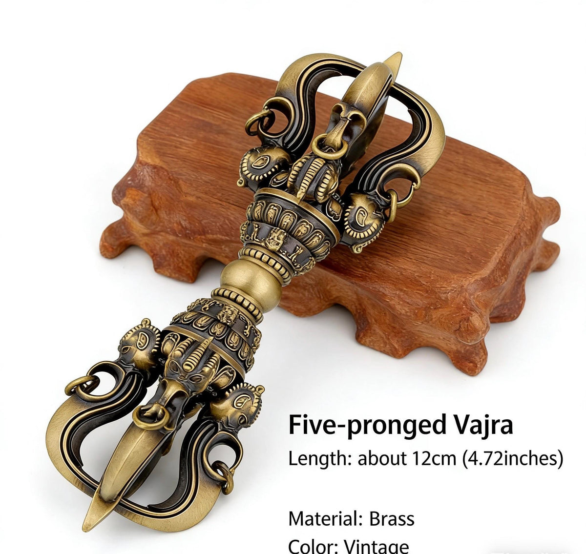 Handcrafted Brass closed Vajra Dorje: Tibetan Buddhist Ritual Tool