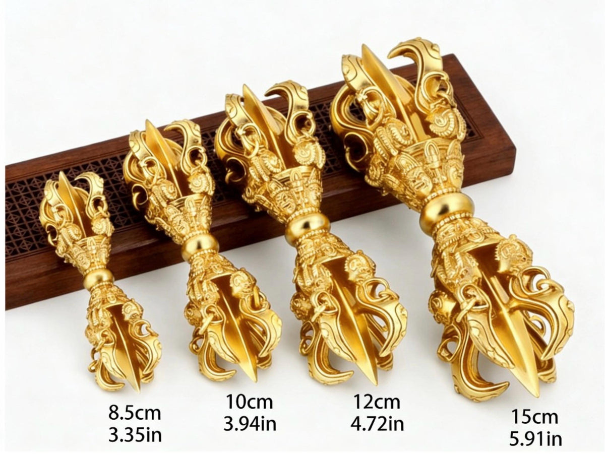 Handcrafted Brass Vajra Dorje: Tibetan Buddhist Ritual Tool