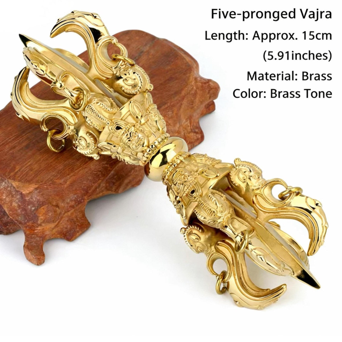 Handcrafted Brass Vajra Dorje: Tibetan Buddhist Ritual Tool
