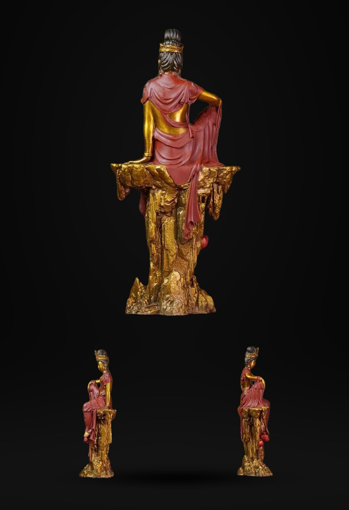 Solid Brass Guanyin Statue, Buddhist Avalokiteshvara Sculpture, Zen Home Decor, Mindfulness Meditation Altar, Feng Shui Gift, Bodhisattva