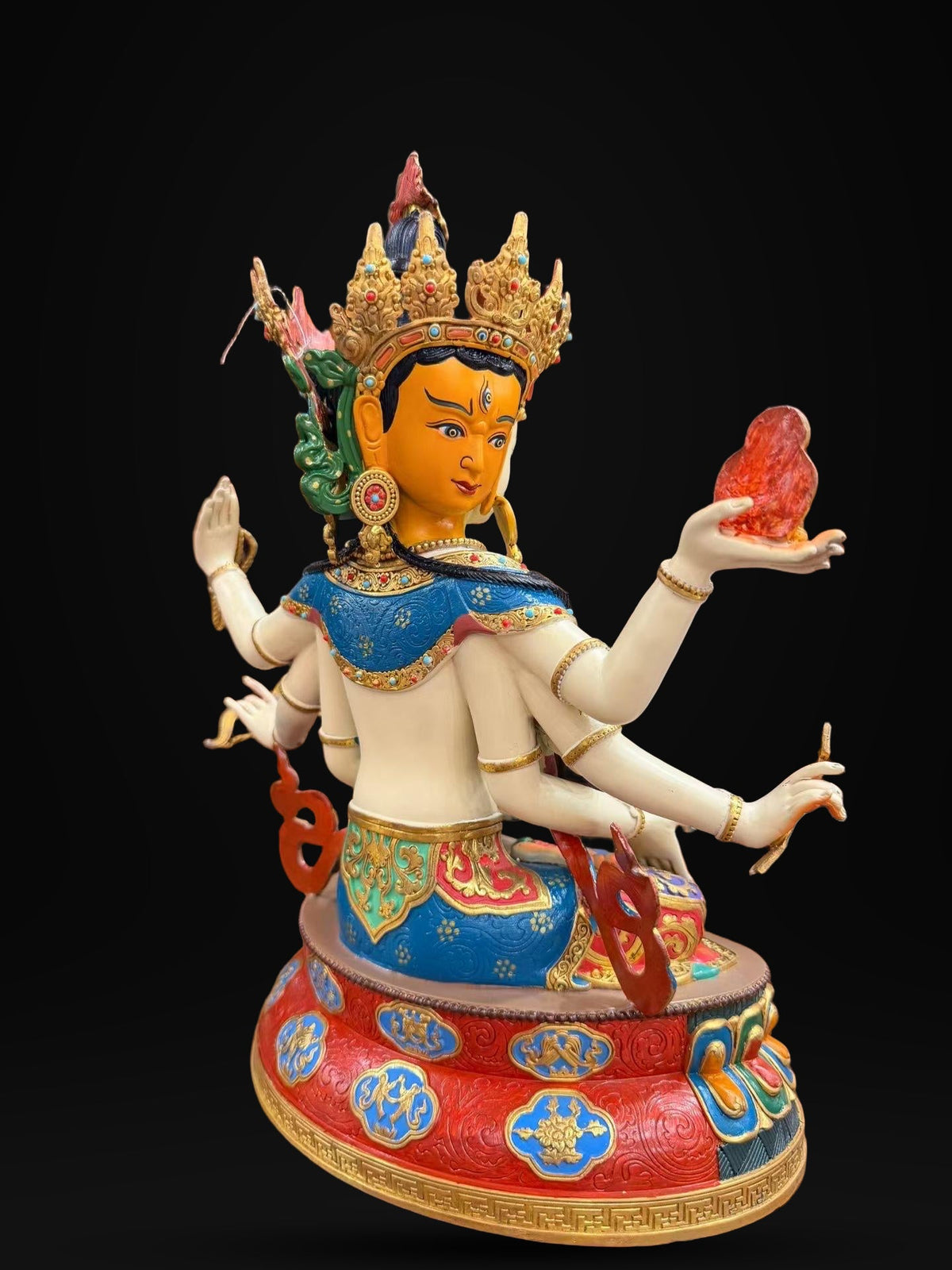 Handcrafted Ushnishavijaya (Namgyalma) Statue – Tibetan Buddhist Long Life Goddess | Copper Buddhist Altar Statue | Meditation Shrine Deco