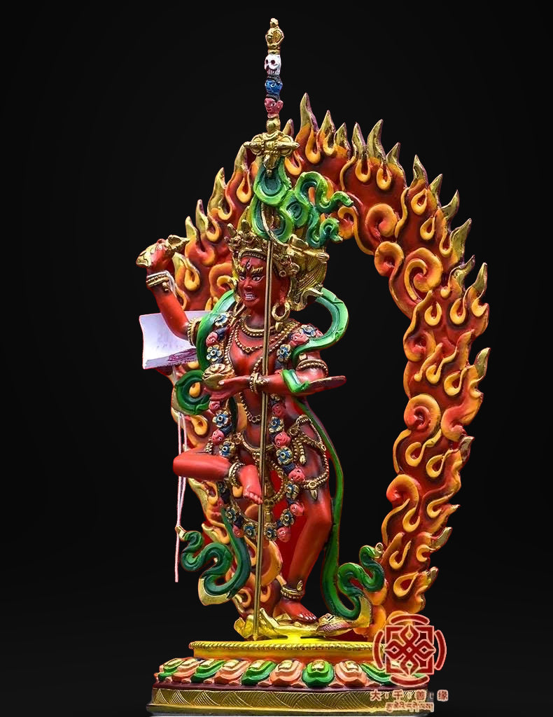 Vajravarahi Statue – Hand-Painted Copper Buddhist Statue | Tibetan Altar Décor