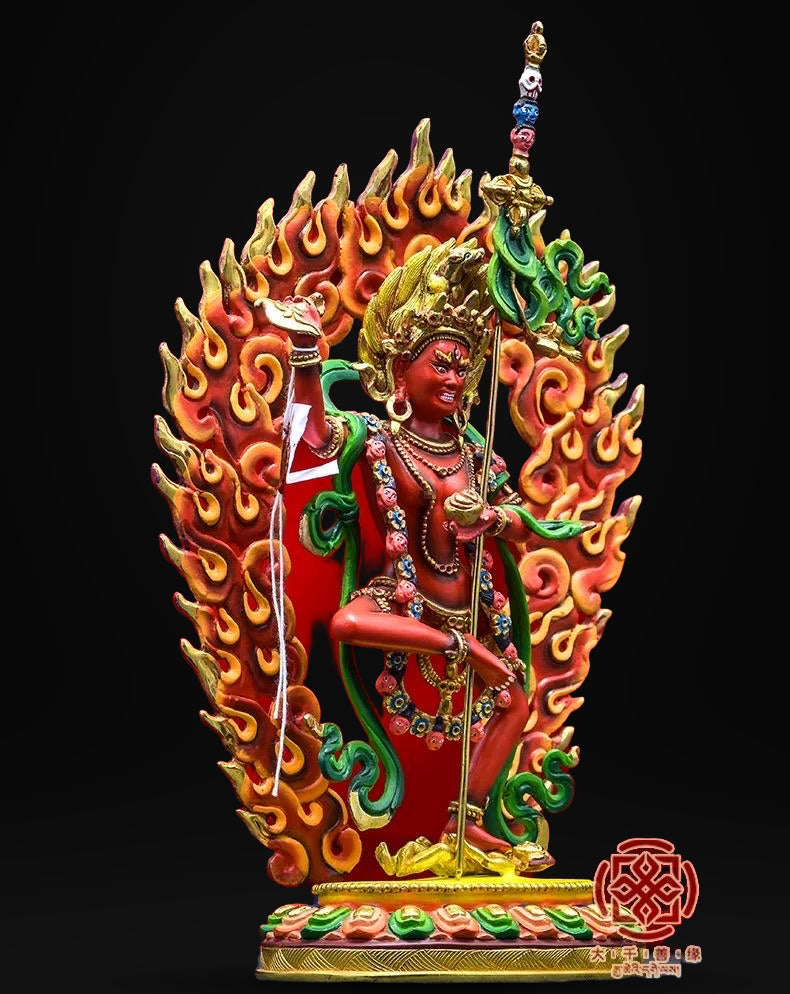 Vajravarahi Statue – Hand-Painted Copper Buddhist Statue | Tibetan Altar Décor