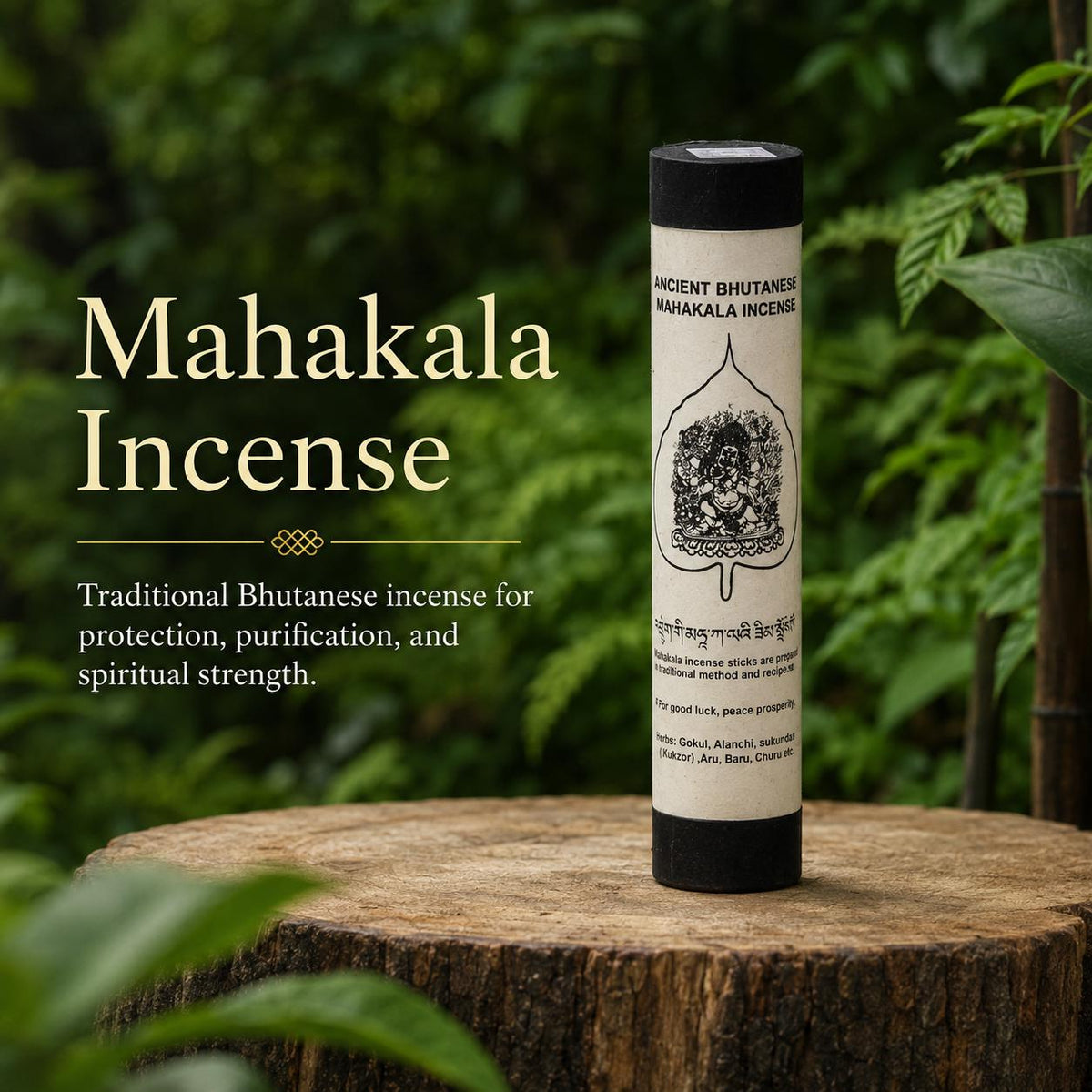 Traditional Bhutanese Medicine Buddha Incense | Natural Herbal Incense | Handmade Buddhist Meditation Incense | 30 Sticks