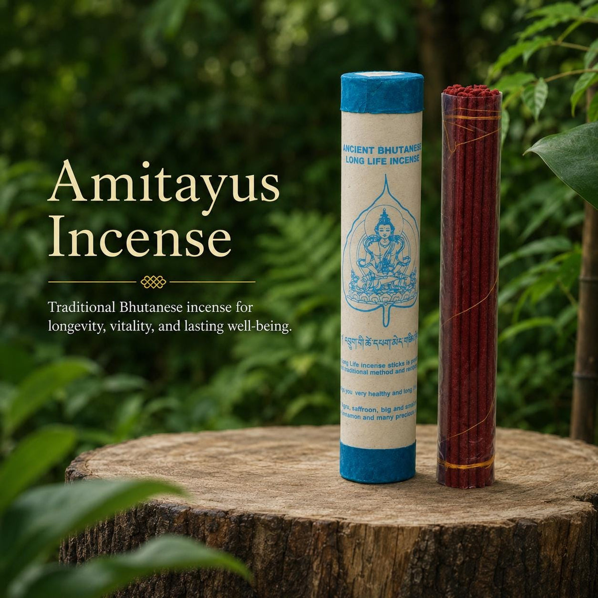 Traditional Bhutanese Medicine Buddha Incense | Natural Herbal Incense | Handmade Buddhist Meditation Incense | 30 Sticks