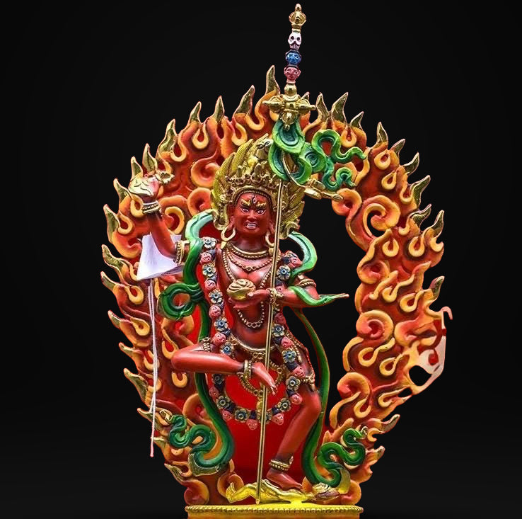 Vajravarahi Statue – Hand-Painted Copper Buddhist Statue | Tibetan Altar Décor