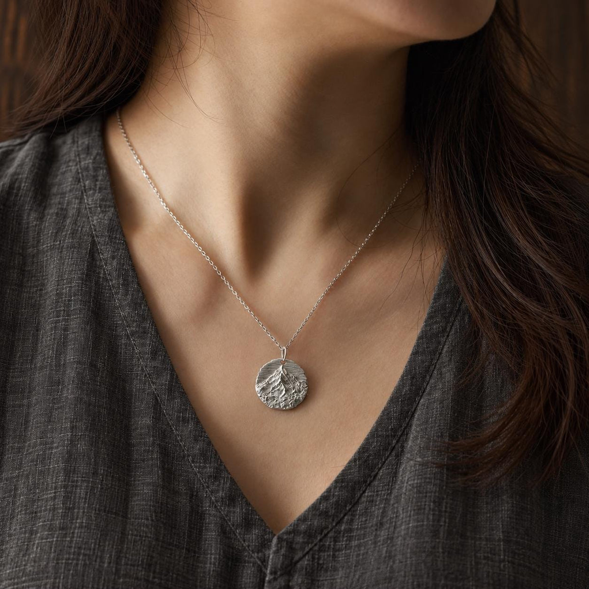 EverestArtStudios Mount Kailash 999 Fine Silver Pendant Necklace, Sacred Mountain, Waxed Cord or S925 Chain
