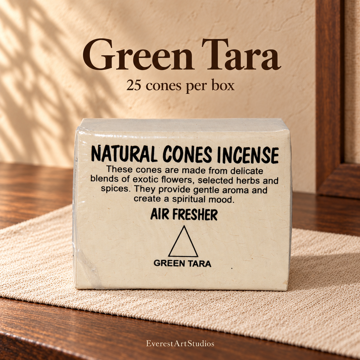 PTSX-TB623329877955-13 | Green Tara | Source-matched incense packaging