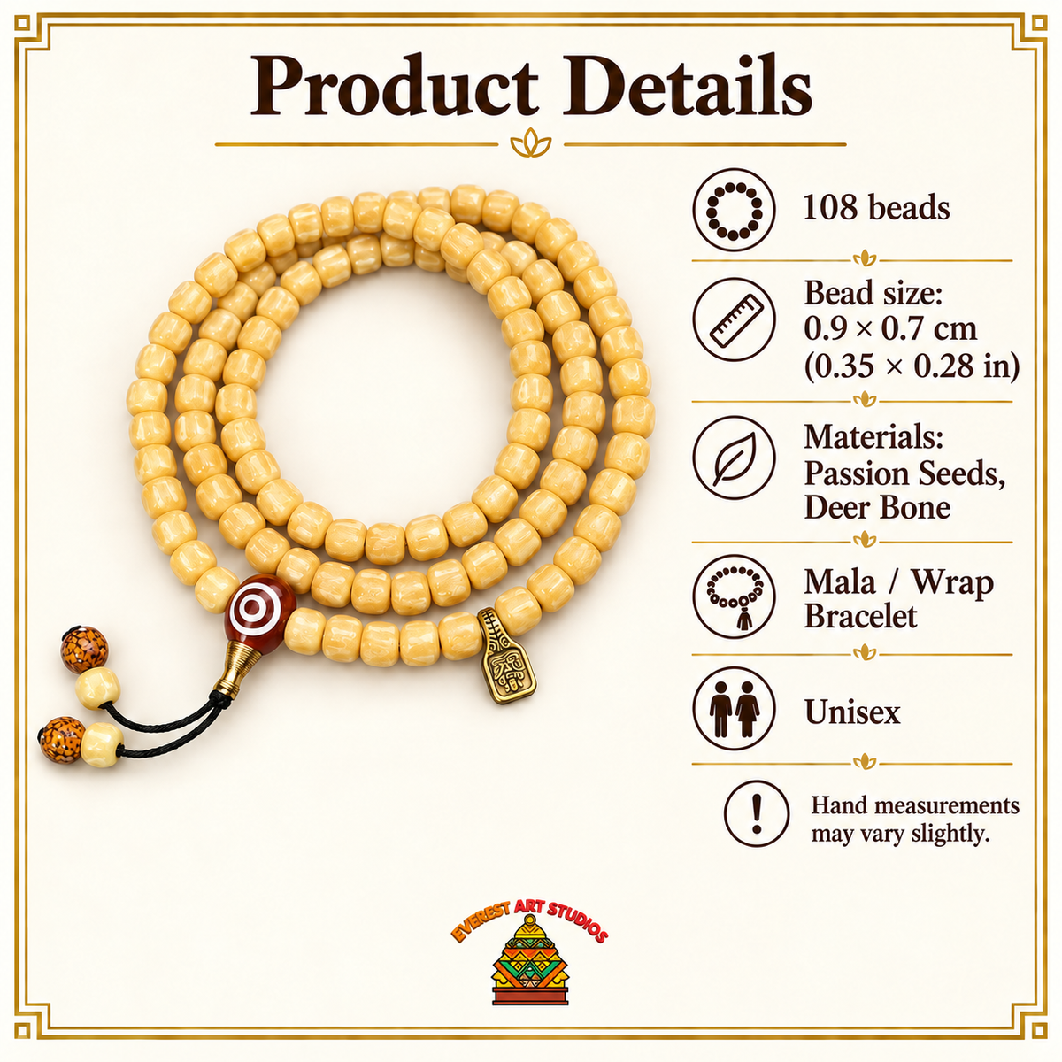 Tibetan mala — specifications