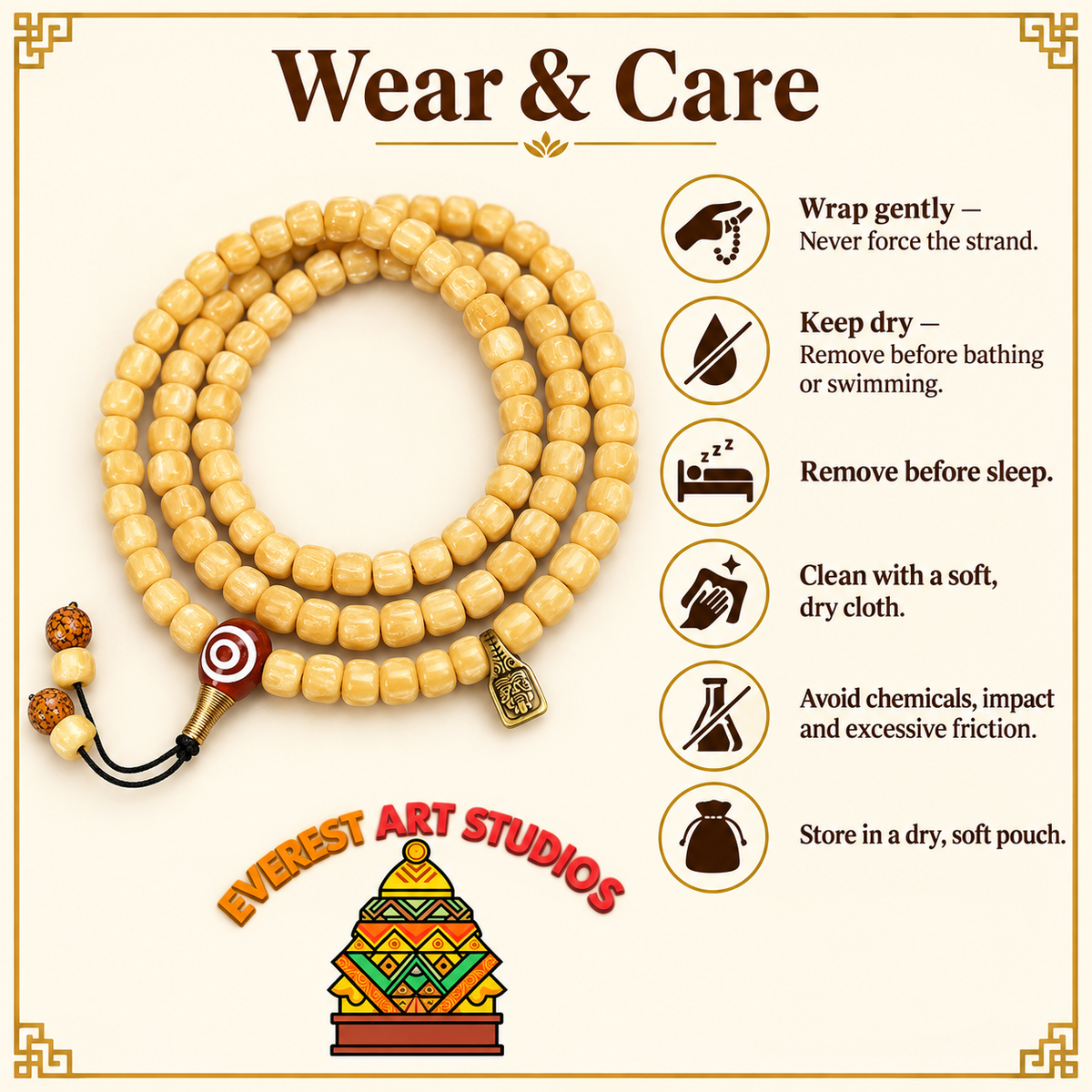 Tibetan mala — care