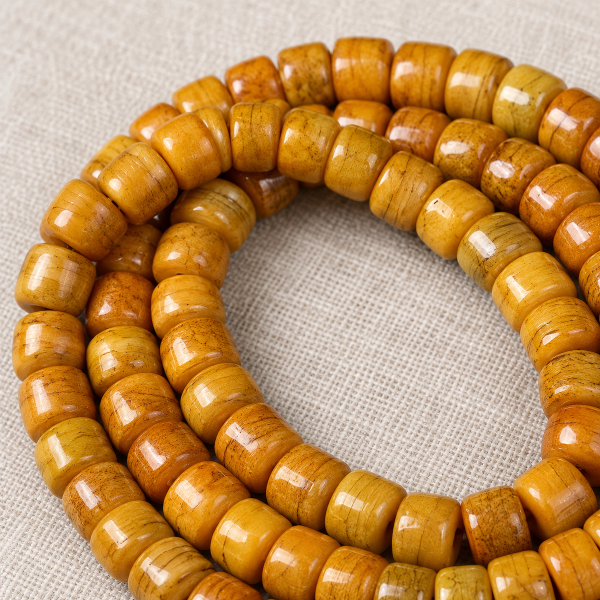 Tibetan mala — bead detail