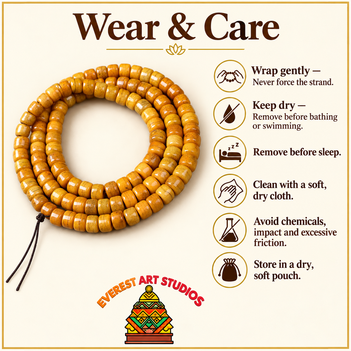 Tibetan mala — care