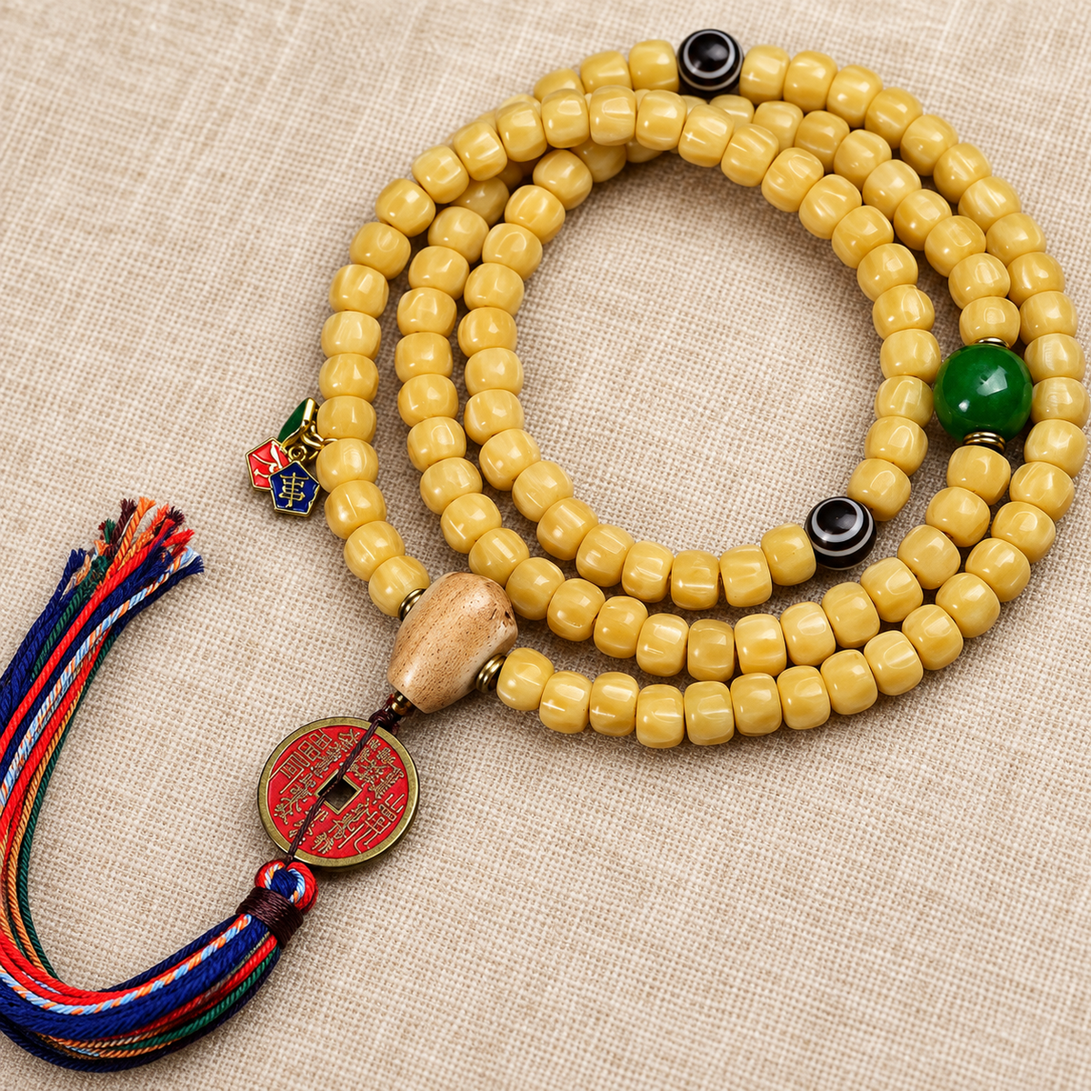 Tibetan mala — pendant detail