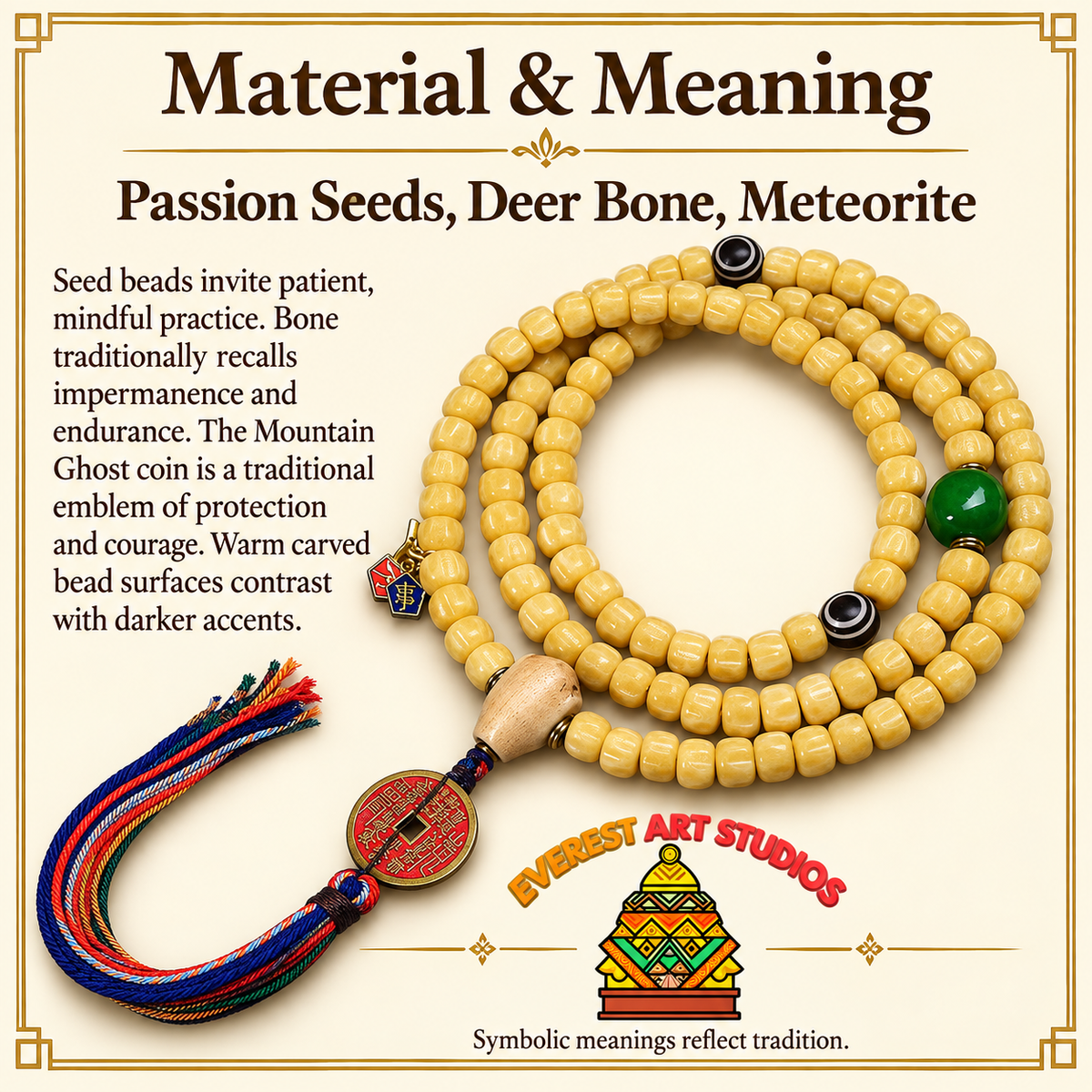Tibetan mala — materials meaning