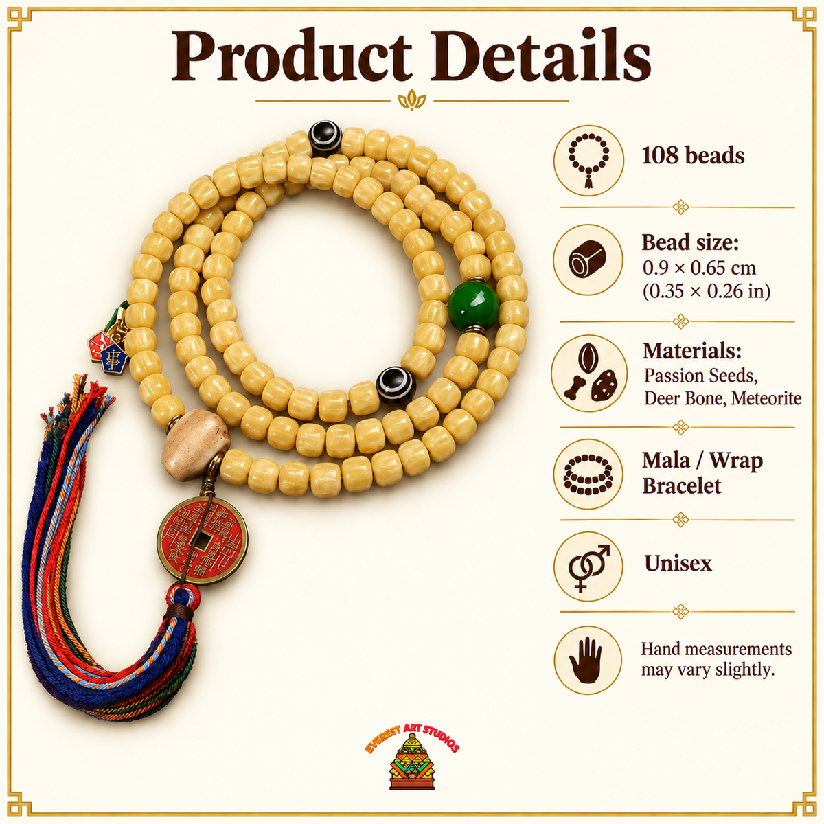 Tibetan mala — specifications