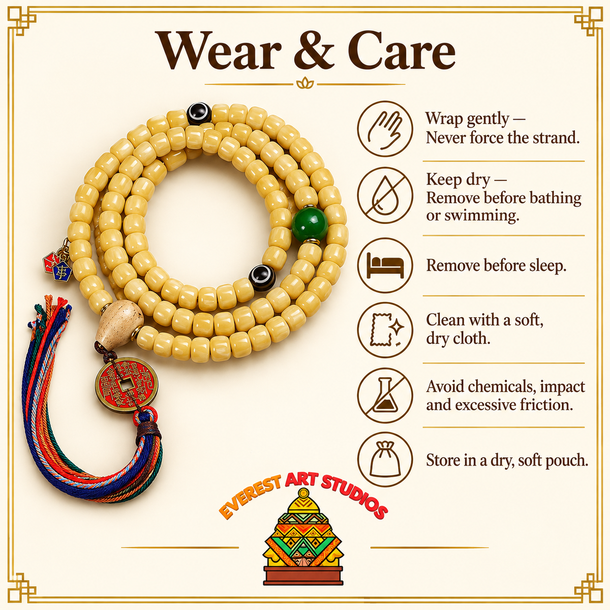 Tibetan mala — care