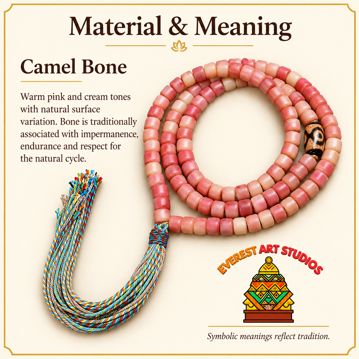 Tibetan mala — materials meaning