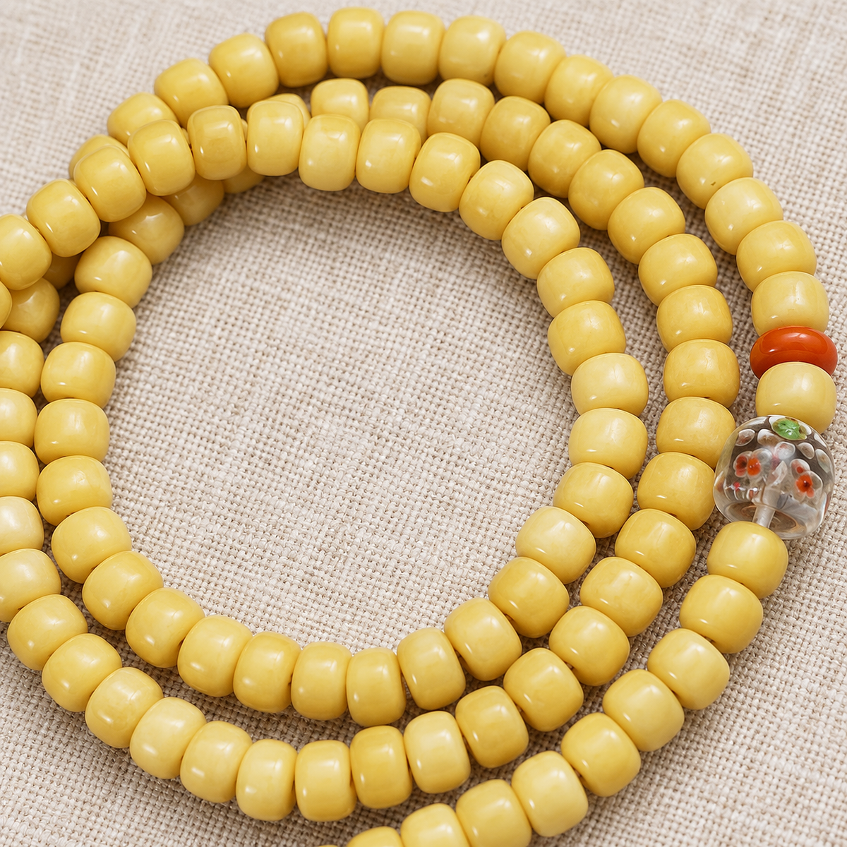 Tibetan mala — bead detail