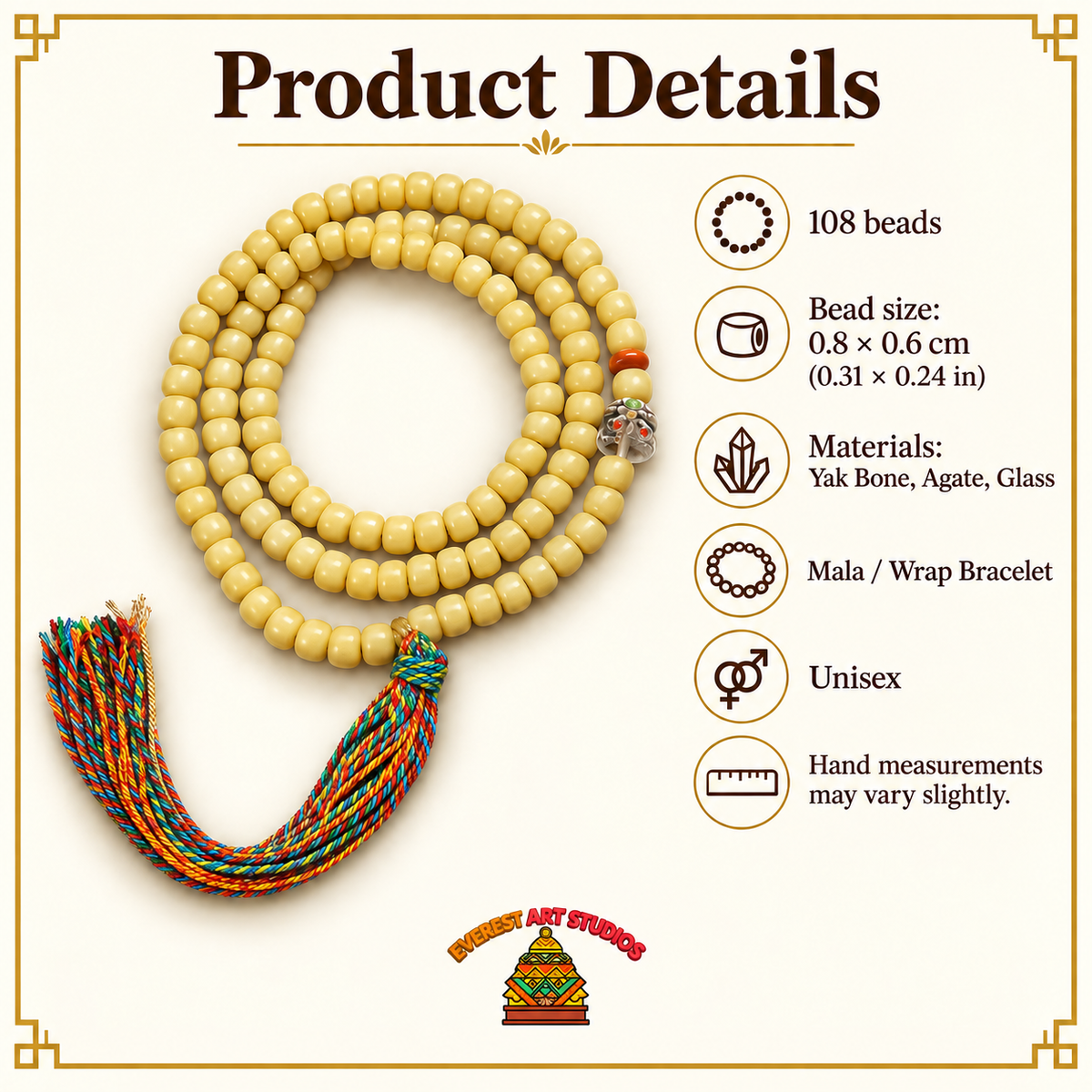 Tibetan mala — specifications