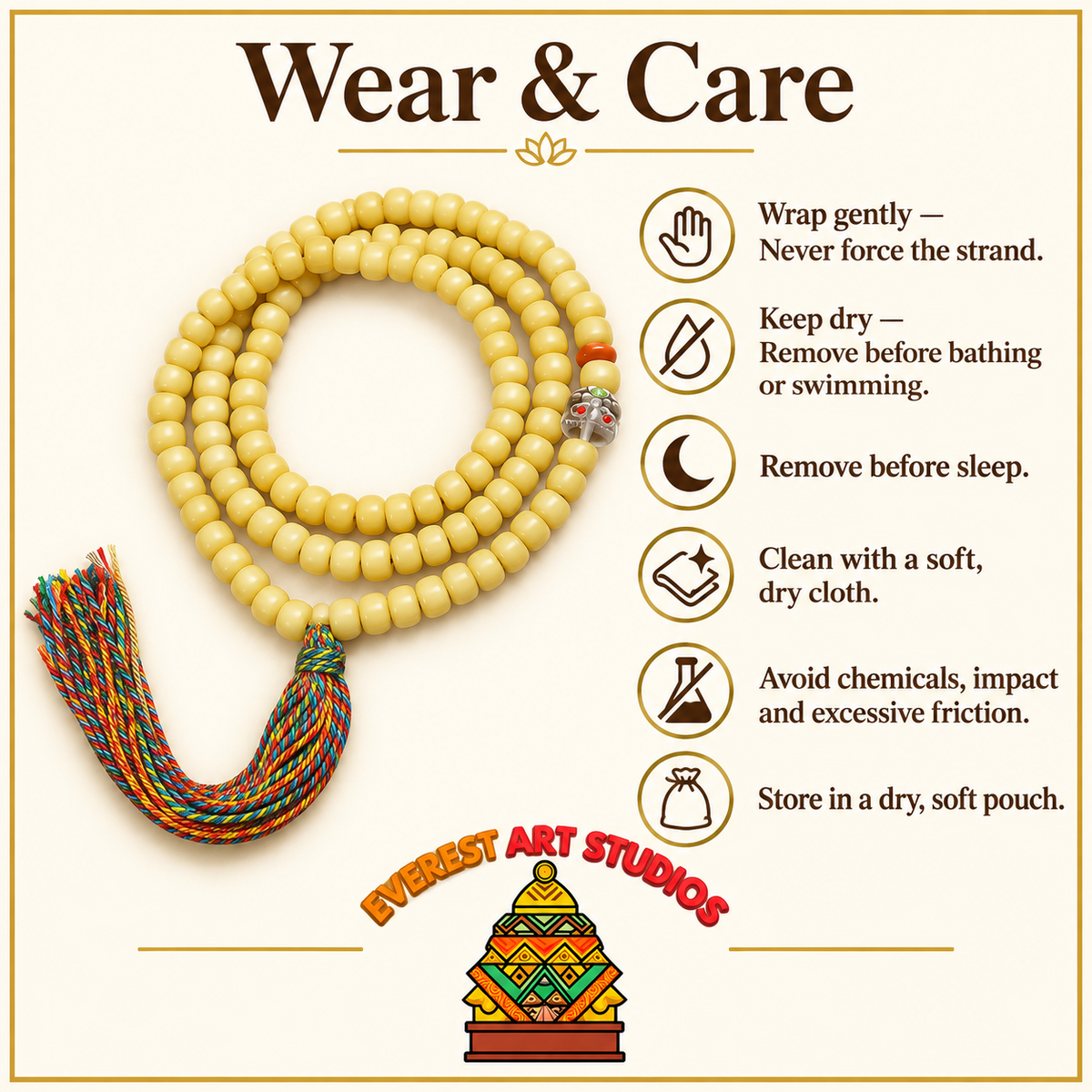 Tibetan mala — care